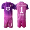 Bayern Munich Manuel Neuer #1 Keeper Tredjedraktsett Barn 2025-26 Kortermet (+ Korte bukser)